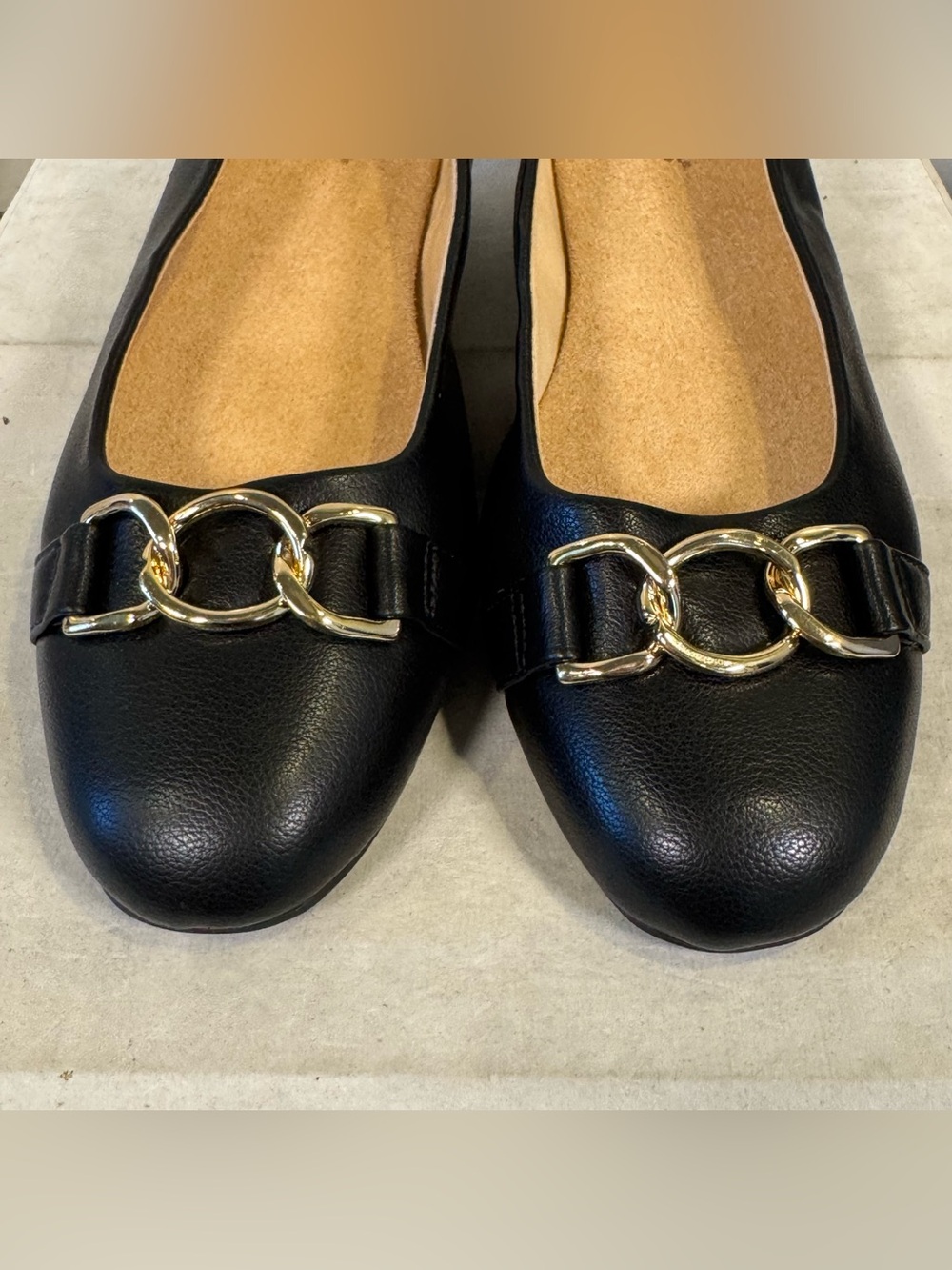 Dr. Scholl's Black Ballet Flats with Gold Accent, size 9, NWOT - Picture 8 of 11